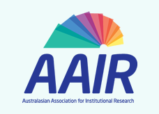 AAIR logo with the acronym AAIR and the name of the association underneath. There is a rainbow colour fan above the acronym.