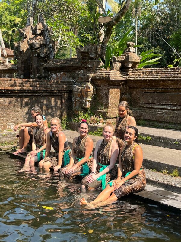 women in the water temple after water blessing