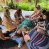 Women in a closing ceremony at a Bali Retreat